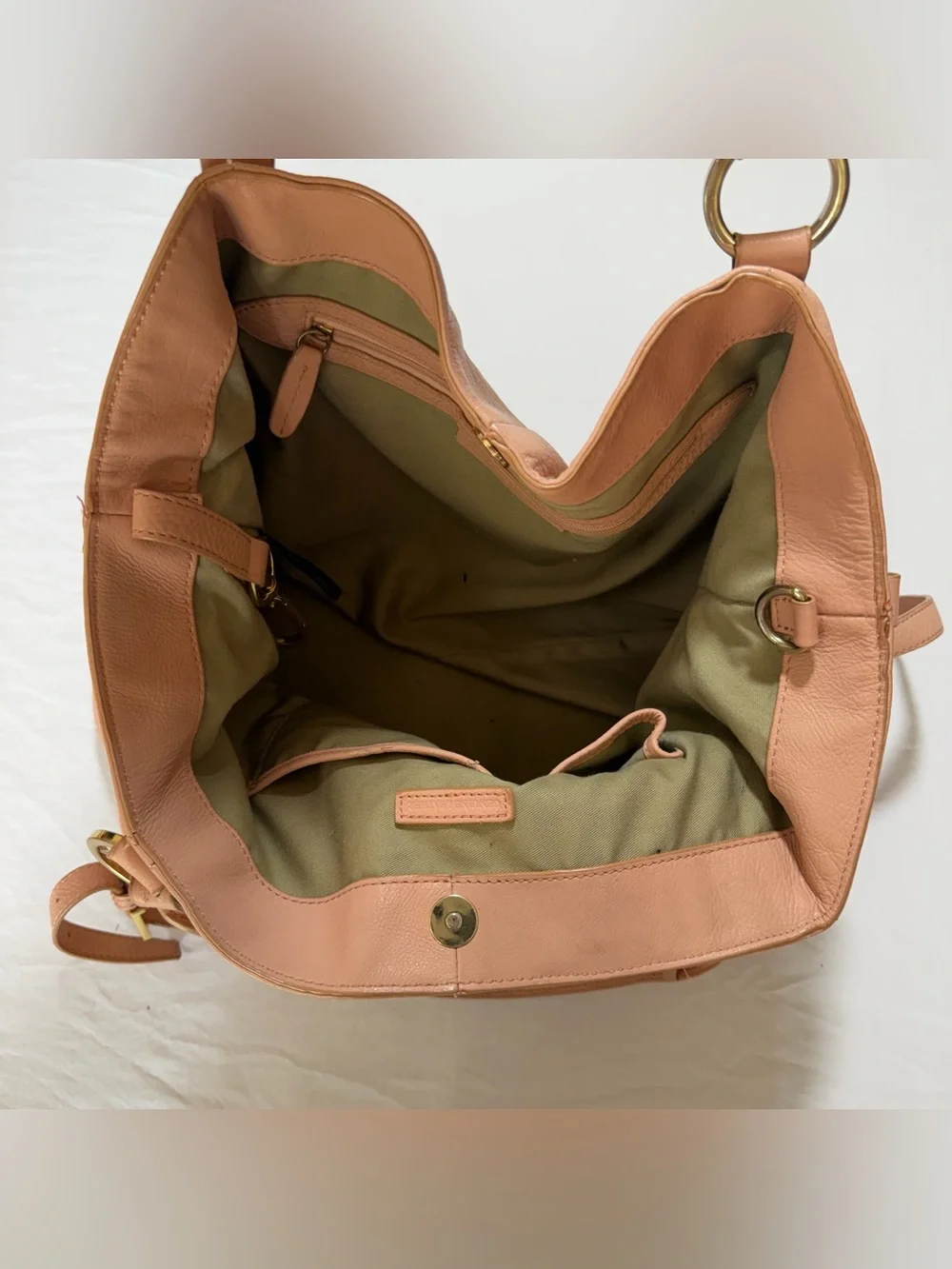 GILI (Got It, Live It) Roma Leather Tote/Shoulder Bag in a soft pink/blush shade